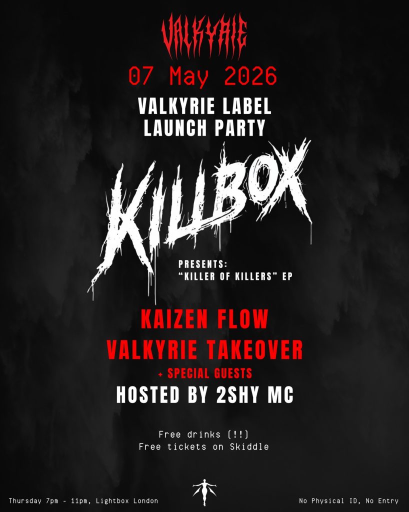 Artwork for Killbox's release party by Valkyrie